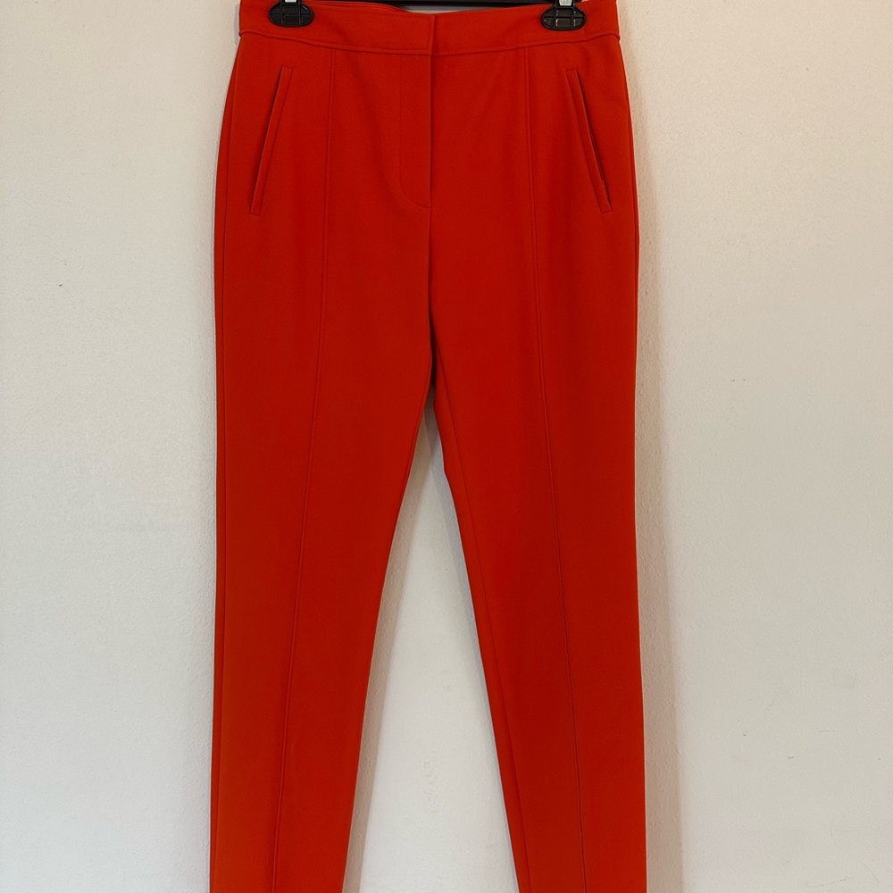NWT Tory Burch Vanner Pant Slim Tailored Orange Pants